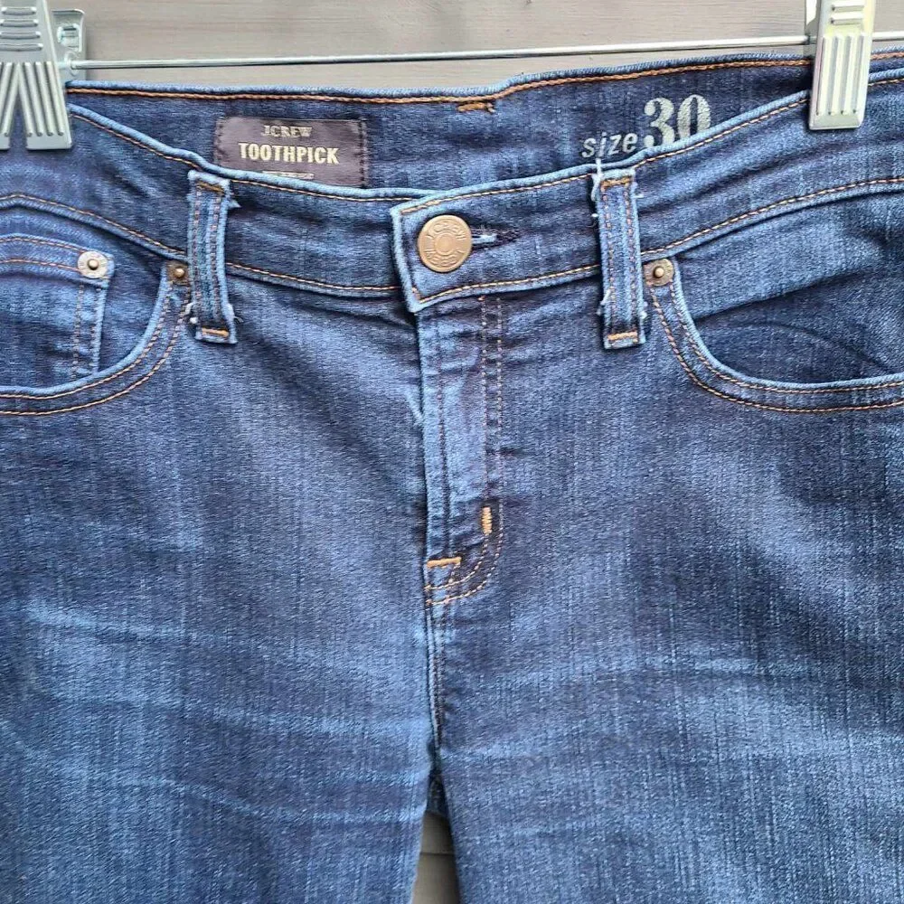 J Crew Toothpick Jeans size 30